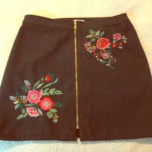 Loft embroidered skirt
